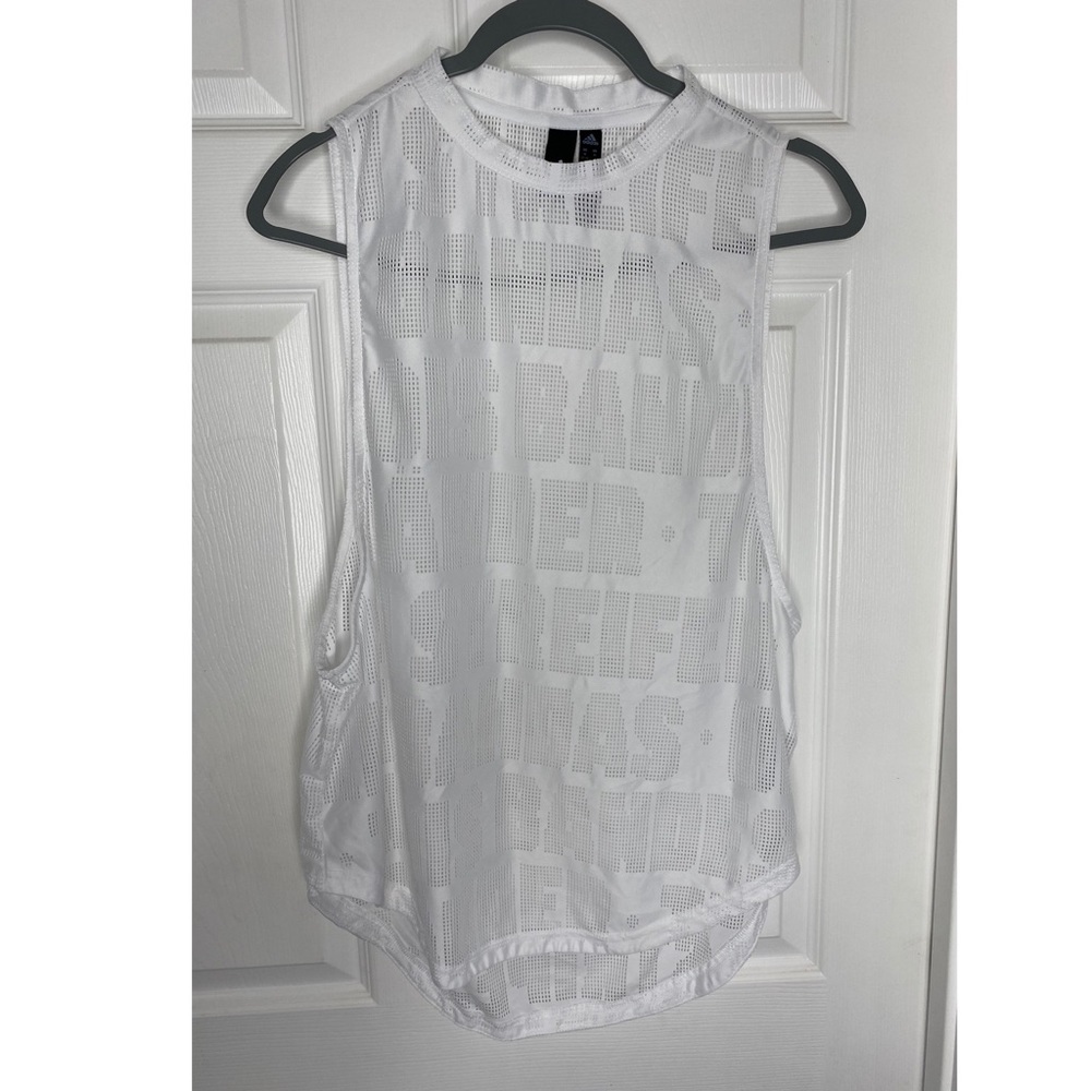 Adidas Sheer Athletic Pullover Top workout gym run sz M